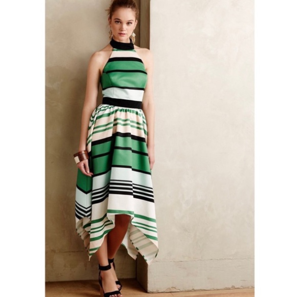 Anthropologie Candymint halter dress size 4